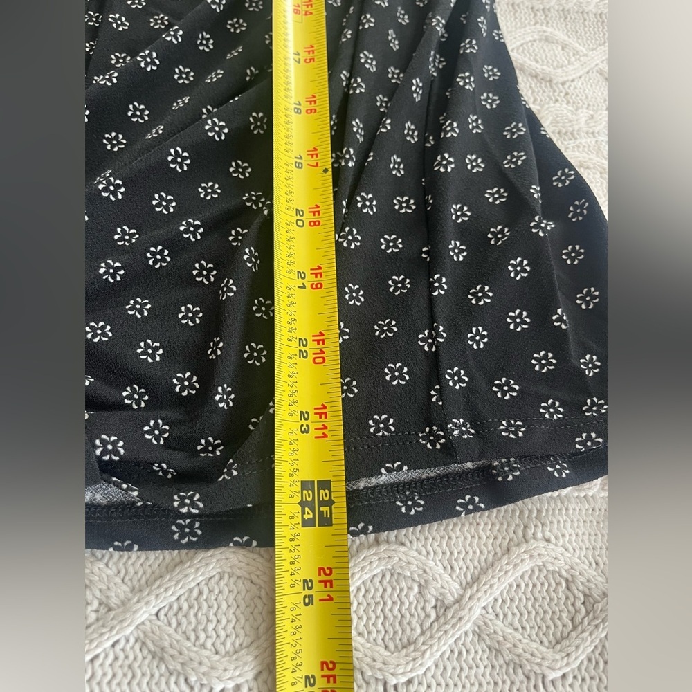 NWOT Adrianna Papell Black Sleeveless Tie-Front Top with Collar Women’s Size XL - Picture 10 of 13